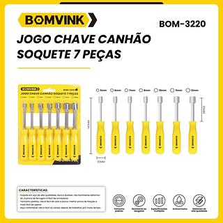 BOMVINK - KIT DE FERRAMENTAS CANHAO 7 PCS - LWJ-173 | BOM-3220
