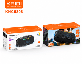 KAIDI - CAIXA DE SOM BLUETOOTH PORTATIL KNC5808 650W