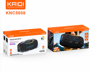 KAIDI - CAIXA DE SOM BLUETOOTH PORTATIL KNC5808 650W