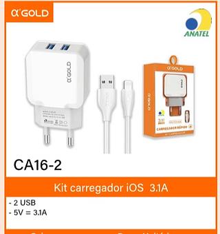 O'GOLD - CARREGADOR 3.1 iOS - CA16-2