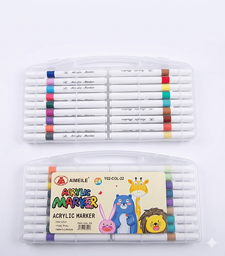 CANETAS MARCADORAS ACLÍRICAS 24 PEÇAS