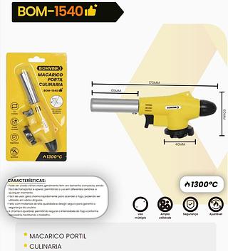 BOMVINK - MAÇARICO PORTATIL 1300°C - BOM-1540