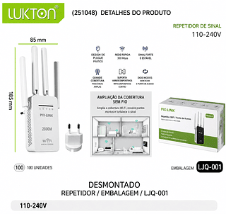 LUKTON - REPETIDOR DE WIFI