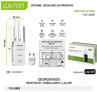 LUKTON - REPETIDOR DE WIFI