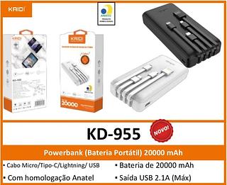 POWER BANK PORTAIL KAIDI 20.000