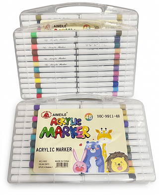 CANETAS MARCADORAS ACLÍRICAS 48 PEÇAS