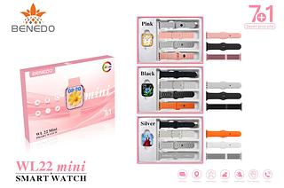 SMARTWATCH RELOGIO COM 7 PULSEIRAS WL 22 MINI