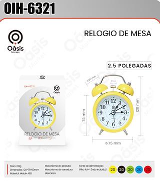 OASIS - RELOGIO DE MESA RETRO + DESPERTADOR