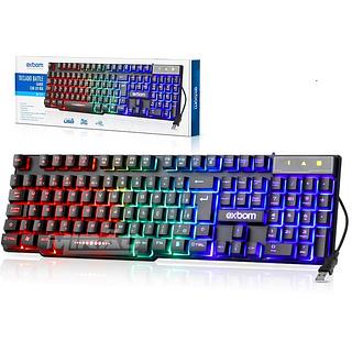 EXBOM - TECLADO GAMER LED SEMI MECANICO - BK-151C