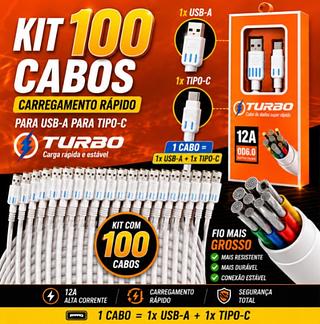 KIT 100 - CABO TURBO USB | TC OTTO 12A 1M