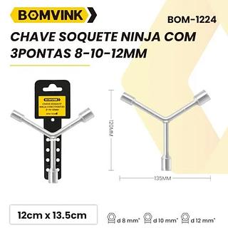 BOMVINK - CHAVESOQUETE NINJA COM 3 PONTAS - BOM-1224