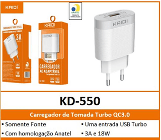 FONTE KAIDI TURBO 18W