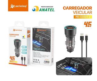 PENING - CARREGADOR VEICULAR UBS / iOS - CC021-2