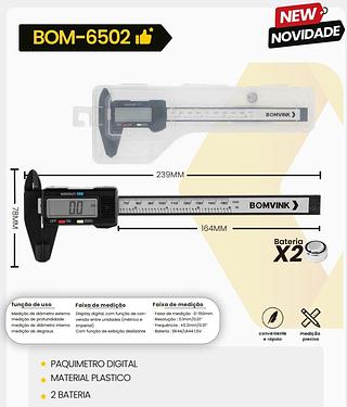 PAQUIMETRO DIGITAL BOMVINK BOM-6502