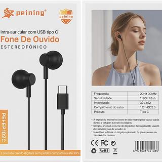 PEINING - FONE DE OUVIDO TC - PEI-EP102C