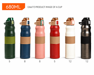 GARRAFA TERMICA INOX 680ML COM TAMPA FLIP E ALÇA PORTATIL SEM GARANTIA