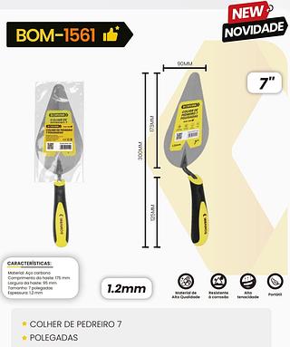 BOMVINK - ESPATULA COLHER 7" AÇO CARBONO - BOM-1561