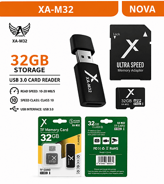 ELETROMEX - C.MEMORIA COM ADAPTADOR USB 32GB