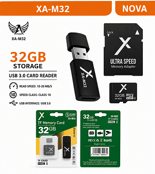 ELETROMEX - C.MEMORIA COM ADAPTADOR USB 32GB