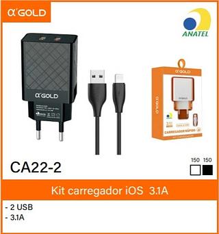 O'GOLD - CARREGADOR 3.1 iOS - CA22-2