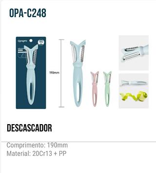 DESCASCADOR DE FRUTAS E LEGUMES MULTIFUNCIONAL DUPLA FACE 190MM - OPA-C248