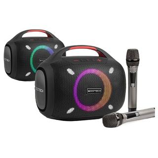 SOONBOX - CAIXA DE SOM BLUETOOTH LED COM 2 MICROFONES - S6300