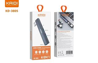 KAIDI - HUB 3 PORTAS USB 4 EM 1