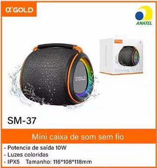 AGOLD - CAIXA DE SOM IPX5 10W
