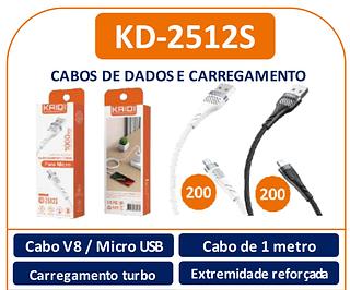 CABO DE DADOS E CARREGAMENTO KAIDI KD-2512S