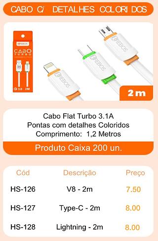 HREBOS - CABO 2M V8 - HS-126