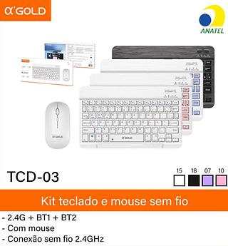AGOLD - KIT DE TECLADO E MOUSE SEM FIO