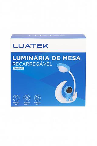 LUATEK - LUMINARIA DE MESA RECARREGAVEL - ZB-7028