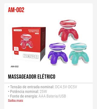 MASSAGEADOR ELETRICO PORTATIL 4 PES - AM-002