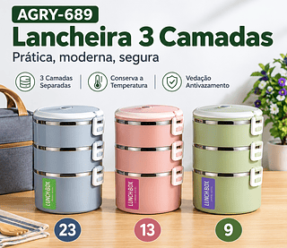 LANCHEIRA 3 CAMADAS AGRAY-689
