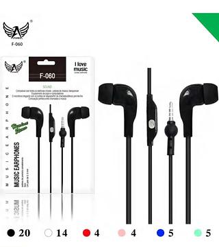 FONE COM MICROFONE F060 - ESTA INDO SEM A EMBALAGEM