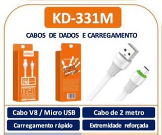 KAIDI - CABO DE DADOS E CARREGAMENTO V8 2M - KD-331M