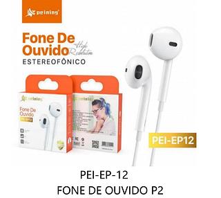 PEINING - FONE DE OUVIDO COM FIO P2 PEINING PEI-EP12