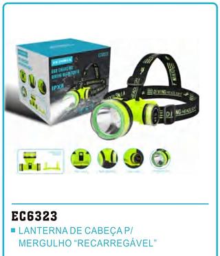 ECOODA - LANTERNA DE CABEÇA A PROVA DE AGUA - EC6323