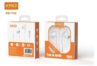 KAIDI - FONE TIPO-C COM BORRACHA