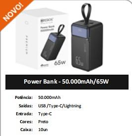 POWER BANK 65W 50000 MAH