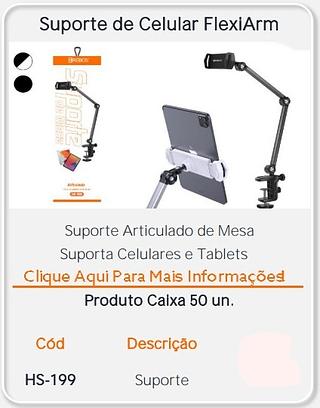 HREBOS - SUPORTE DE CELULAR FLEXIARM - HS-199