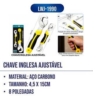 LUATEK - CHAVE INGLESA AJUSTAVEL