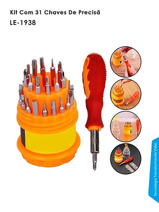 BOMVINK / LUATEK - JOGO DE CHAVE / FERRAMENTAS KIT COM 31 PONTAS - BOM-3101