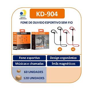 FONE KAIDI ESPORTIVO SEM FIO MAGNÉTICO