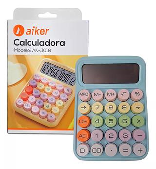 CALCULADORA COLORIDA 12 DIGITOS RETRO