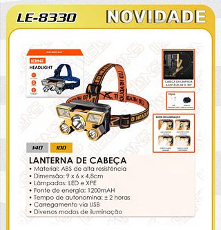 LELONG - LANTERNA DE CABEÇA LED