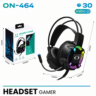 FONE OVER-EAR GAMER COM LED