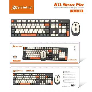 PEINING - TECLADO E MOUSE SEM FIO 2.4G PARA ESCRITORIO - PEI-FR08