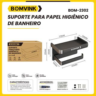 BOMVINK - SUPORTE DE PAPEL HIGIENICO PARA BANHEIRO