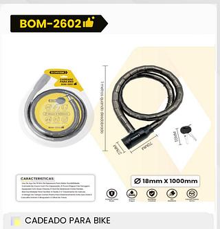 BOMVINK - CADEADO PARA BIKE